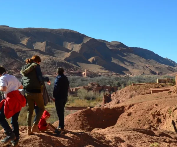 Hiking in valley of roses Morocco
